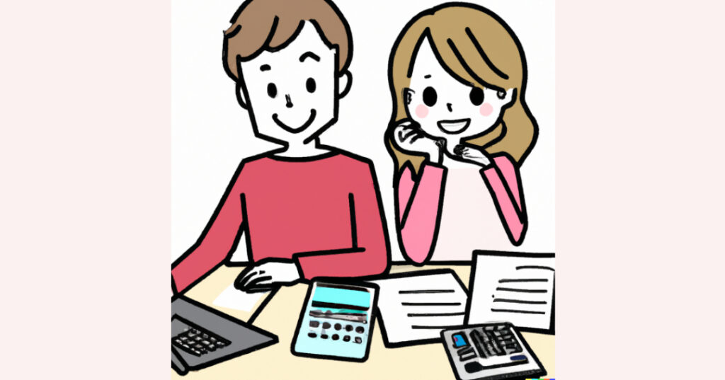 Young couple discussing credit scores and mortgage options for their dream home