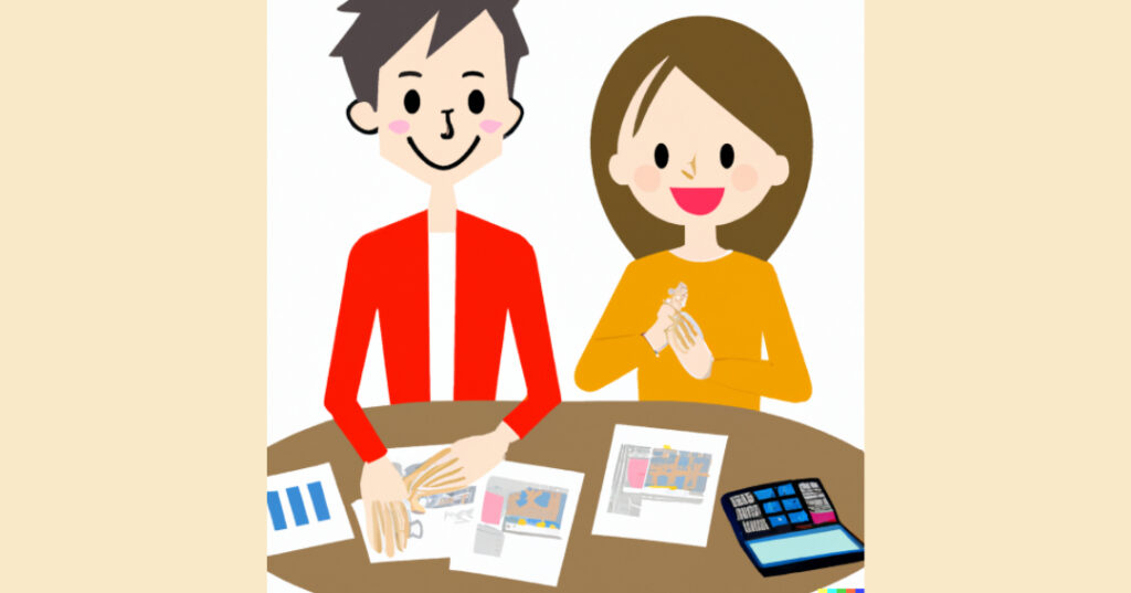 Couple writing a compelling offer letter for their dream home